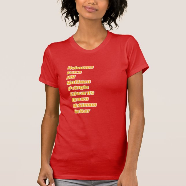 KC Chiefs Offensiensiv Line Shirt T Shirt (Framsida)