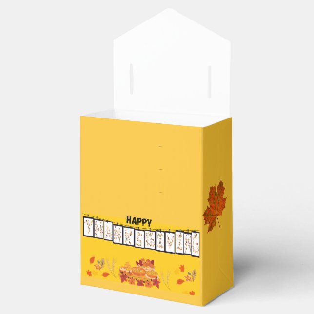 KC Gult Thanksgiving Tält Boxes Presentaskar (Öppnad)