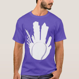 KC Kansas City Baseball Byggnad Skyline Royal Bl T Shirt