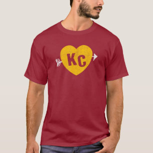 KC Red & Gult Heart & Arrow KC T Shirt
