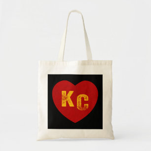 KC Red & Gult Heart Kansas City Redyellow eart Tygkasse