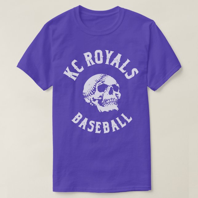 KC Royal Baseball Skull T Shirt (Design framsida)
