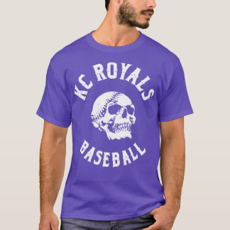 KC Royal Baseball Skull T Shirt