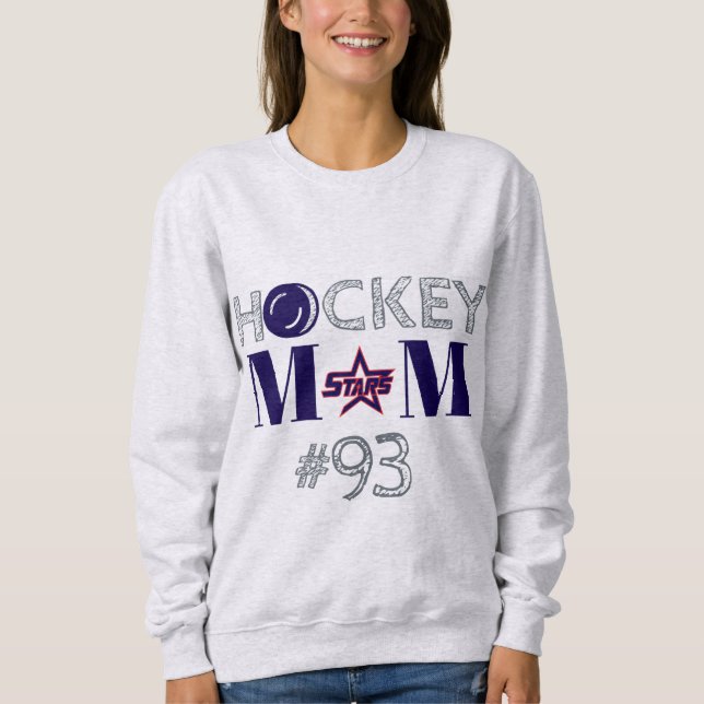 KC Stars Hockey Mamma Sweatshirt w/ Anpassningsbar T Shirt (Framsida)