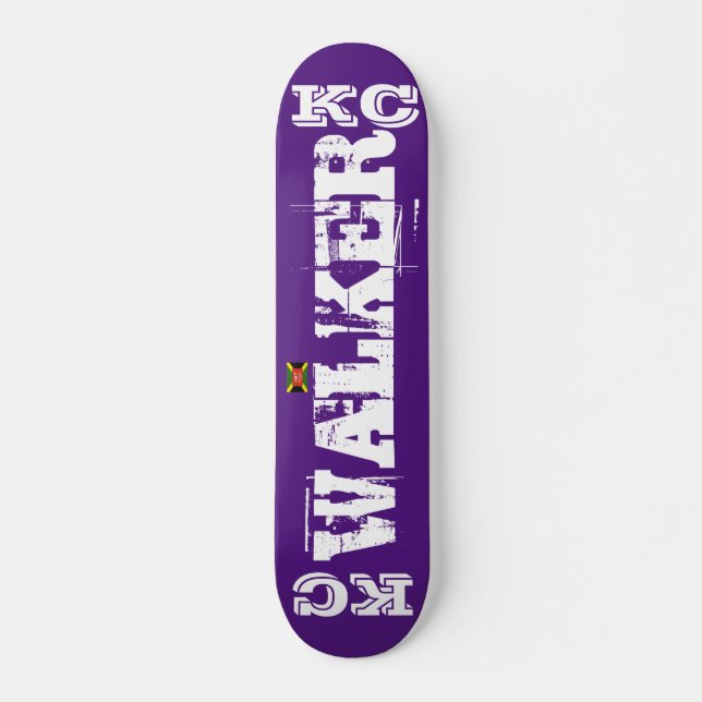 KC WALKER Skateboard, 7¾" Däck Mini Skateboard Bräda 18,5 Cm (Framsida)