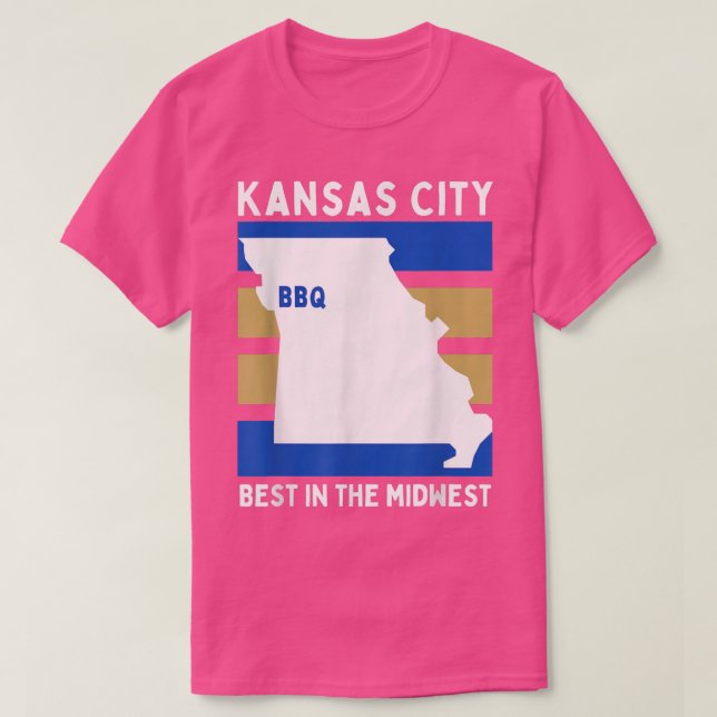 KCMO, Midwest Älskare, Missouri Hometown BBQ Kött  T Shirt (Design framsida)