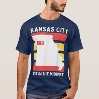 KCMO, Midwest BBQ Cows Cattle Chicken Grisar Barbe T Shirt