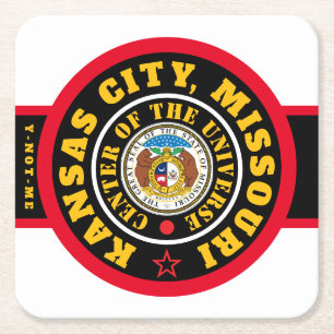 KCMOCOU KANSAS CITY, MO. (COU) UNDERLÄGG PAPPER KVADRAT