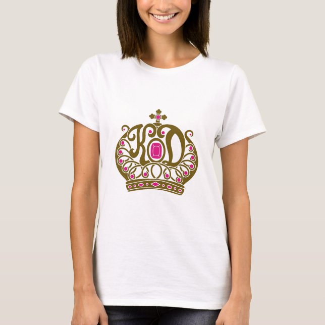 KD-logotyprosor & guld Tee Shirt (Framsida)