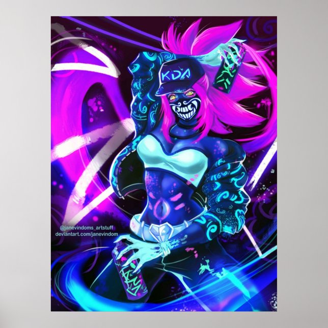KDA Akali Poster (Framsidan)