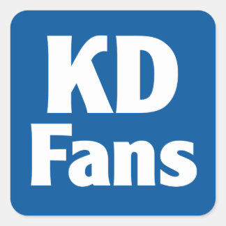 KDFans Sticker Fyrkantigt Klistermärke