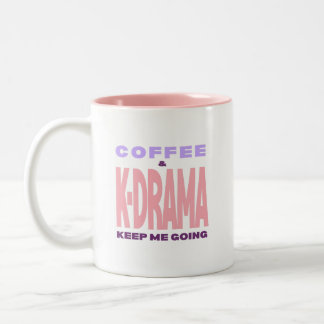 Kdrama Älskare Kaffe Mugg Present Rosa Typografi