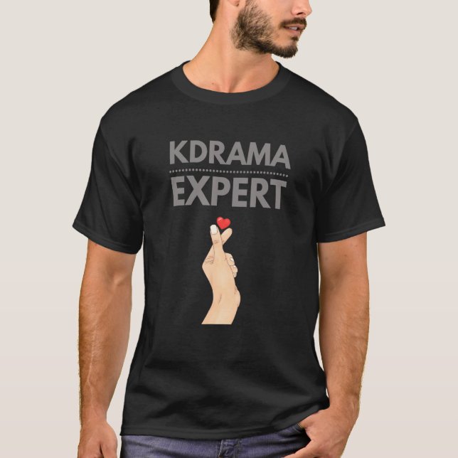 Kdrama Expert, Cute Koreas Drama Design T Shirt (Framsida)