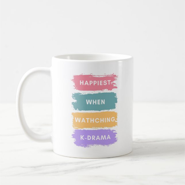 Kdrama Lettering Coffee Mug for Korean Drama Lover Kaffemugg (Vänster)