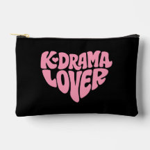 Kdrama Lover Rosa Hjärtat Typografi Enkel Svart