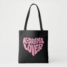 Kdrama Lover Rosa Hjärtat Typografi Enkel Svart
