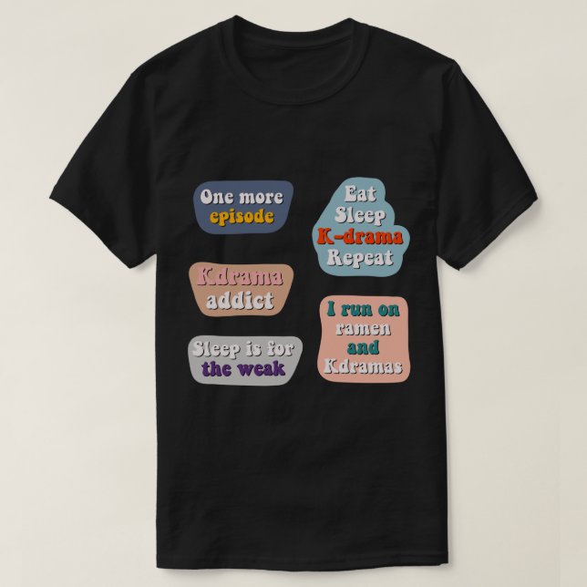 Kdrama Sticker Pack T Shirt (Design framsida)