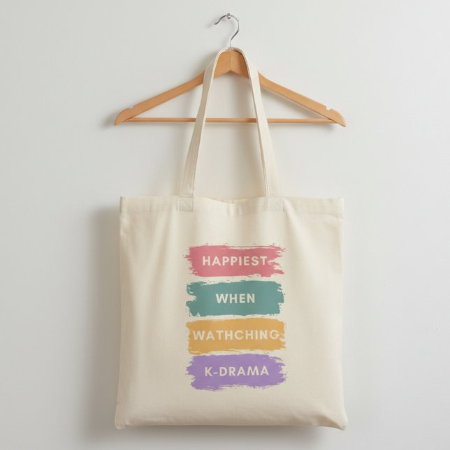Kdrama Tote Bag Typography Korean Drama Fan Gift Tygkasse (Skapare uppladdad)