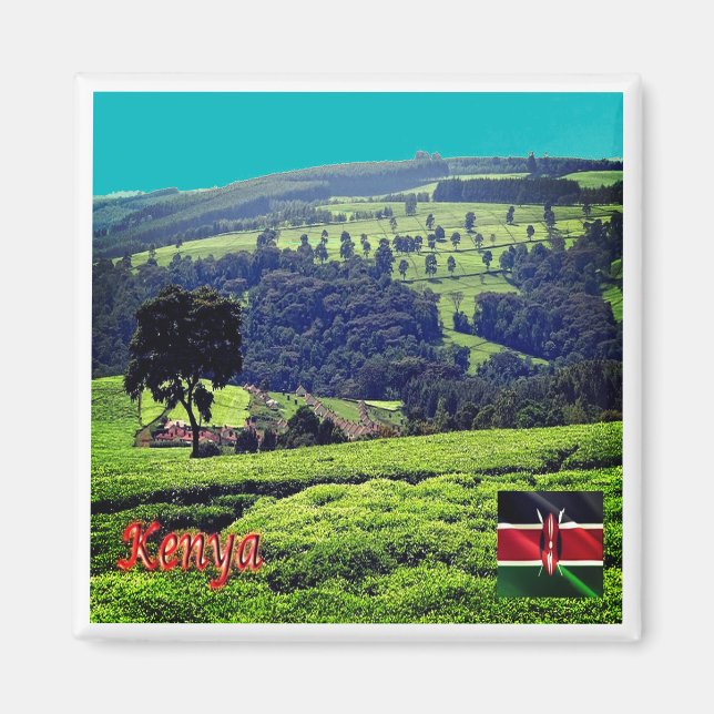 KE004 KENYA, Panorama, Afrika, Fridge Magnet (Framsidan)