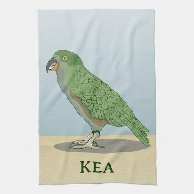 Kea Nya Zeeland Bird Kökshandduk (Vertikal)