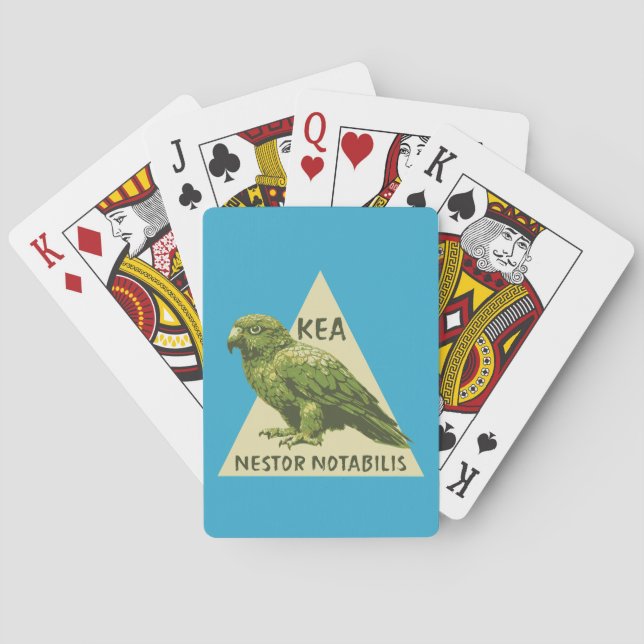 Kea nyzeeländsk fågel casinokort (Baksidan)