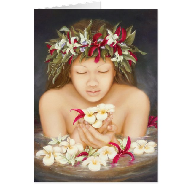 "Ke'ala", oljemålning av Lori Higgins Hälsningskort (Framsidan)