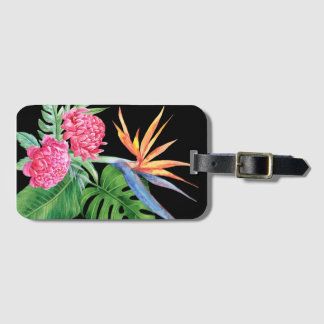 Kealani (svart) Hawaii Flower Arrangemang Bagagebricka