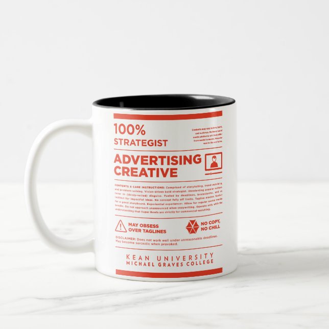 Kean MGC Care Label Advertising Mug Två-Tonad Mugg (Vänster)
