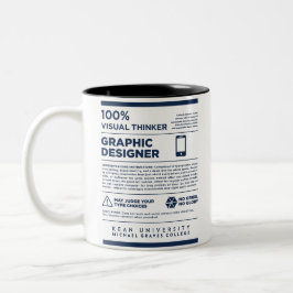 Kean MGC Care Label Graphic Design Mug Två-Tonad Mugg