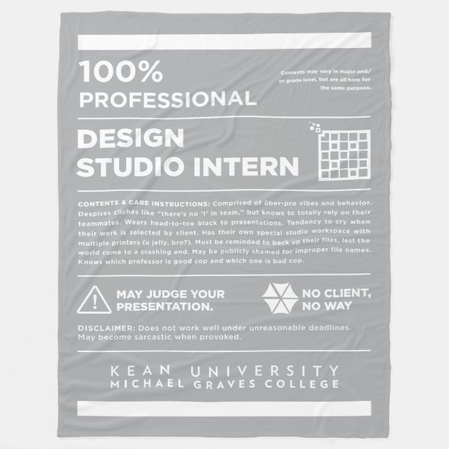 Kean MGC Design Studio Care Label Fleecefilt (Framsidan)