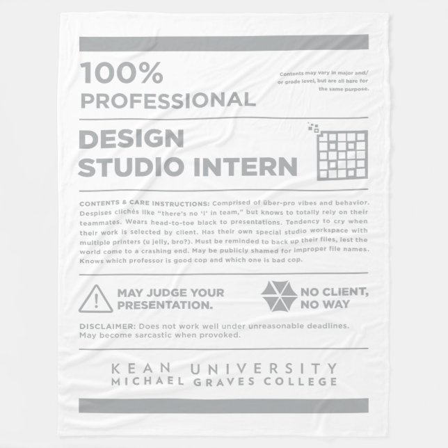 Kean MGC Design Studio Care Label Fleecefilt (Framsidan)