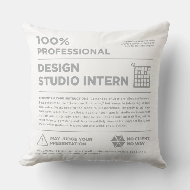Kean MGC Design Studio Kuddinkast med tvättetikett Kudde (Framsida)