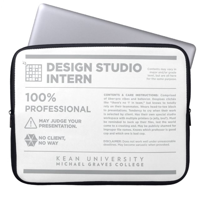 Kean MGC Design Studio Märkesetikett Laptop Fodral (Framsidan)