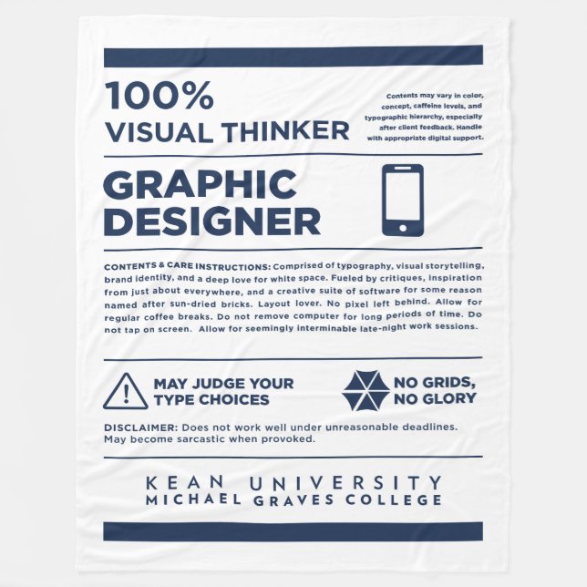 kean MGC Graphic Design Care Label Fleecefilt (Framsidan)