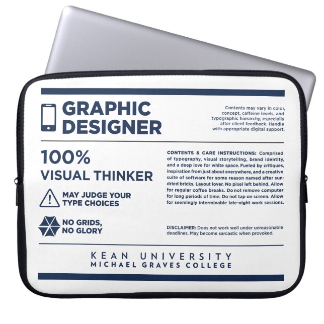 Kean MGC Graphic Design Care Label Laptop Fodral (Framsidan)