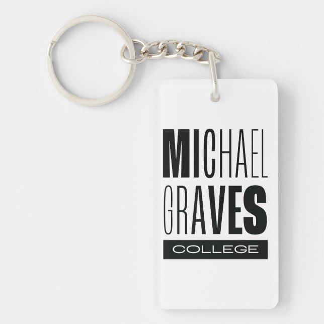 Kean MGC Michael Graves College Acrylic Keychain (Framsidan)