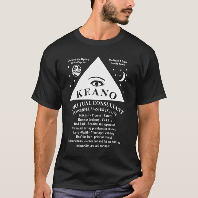 Keano, Andlig Konsult T Shirt (Framsida)