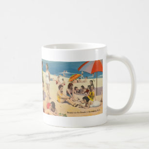Keansburg, New jersey - Vintage Shore Beach Scene Kaffemugg