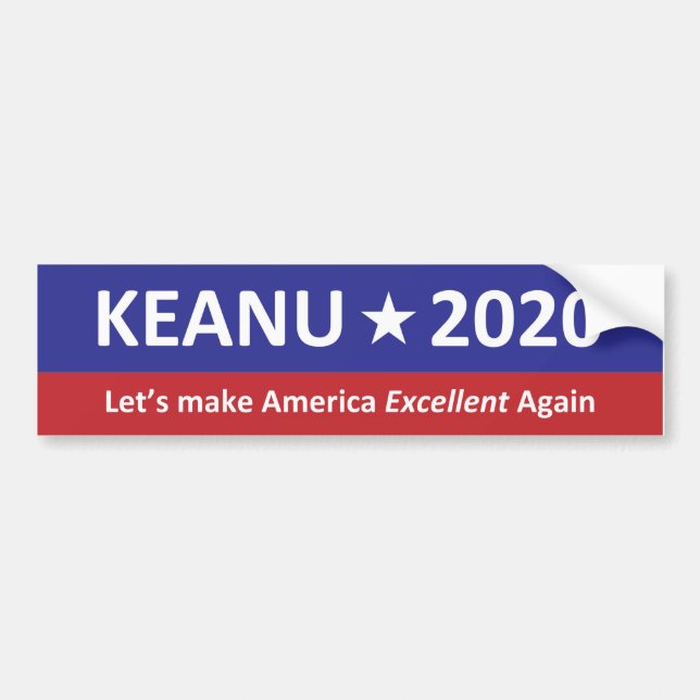 Keanu 2020 - Låt oss Gör Amerika utmärkt igen Bildekal (Framsidan)