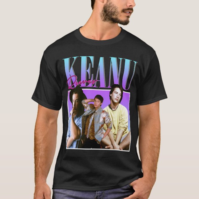 Keanu Reeves 90-talsstil T Shirt (Framsida)