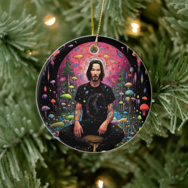 Keanu Reeves jul Fredsmeditation Ornament (Träd)