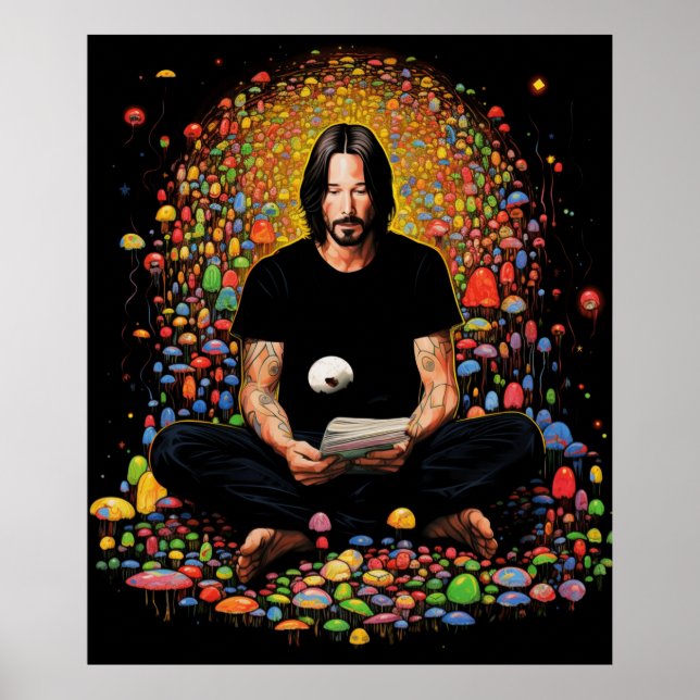 Keanu Reeves Zen Meditation Poster (Framsidan)