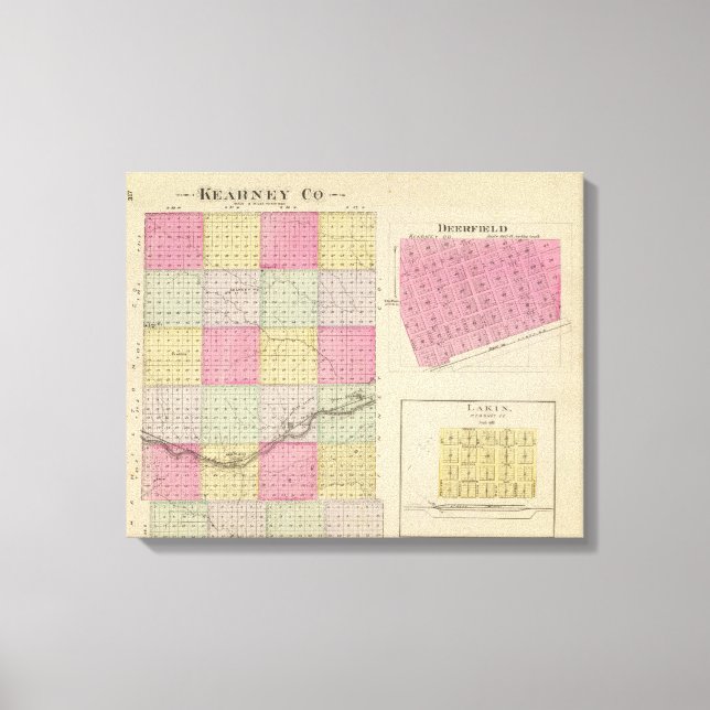 Kearney County, Deerfield, Lakin, Kansas Canvastryck (Framsida)