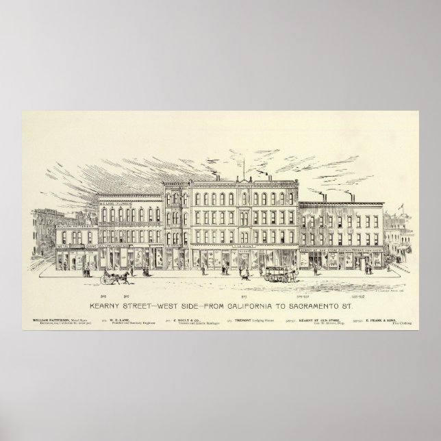 Kearny, Kalifornien och Sacramento Väster Side Poster (Framsidan)