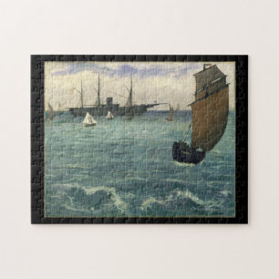 Kearsarge i Boulogne Edouard Manet Fine Art Pussel