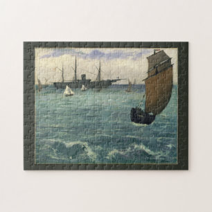 Kearsarge i Boulogne Edouard Manet Fine Art Pussel