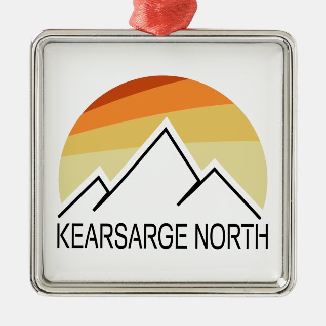 Kearsarge North New Hampshire Retro Julgransprydnad Metall (Framsidan)