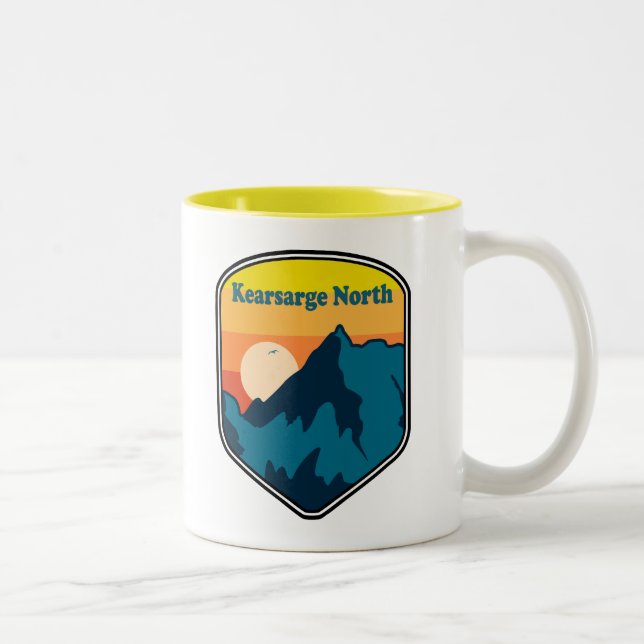 Kearsarge North New Hampshire soluppgång Två-Tonad Mugg (Höger)