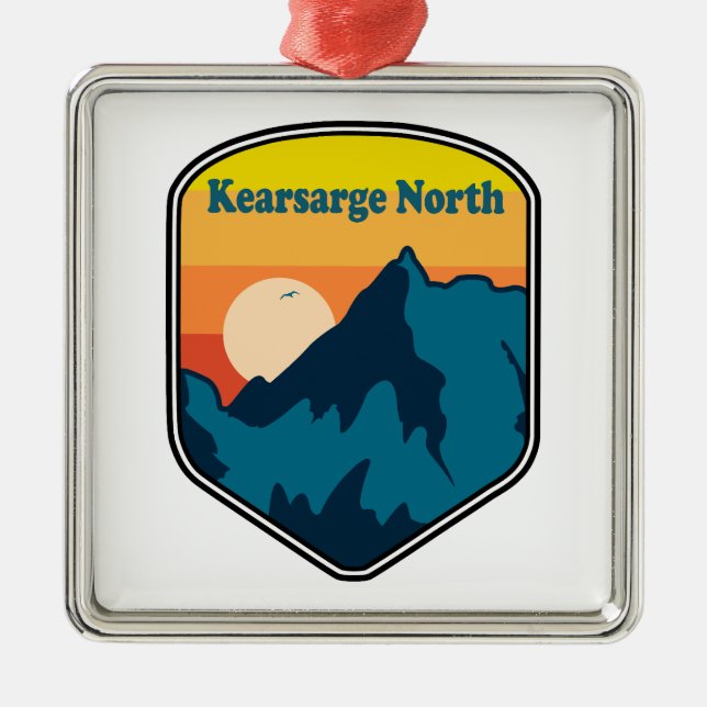 Kearsarge North New Hampshire Sunrise Julgransprydnad Metall (Framsidan)