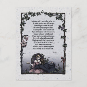 Keats "Bright Star" Viktorianvykort Vykort